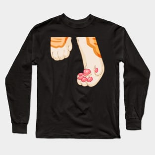 Playful Orange Tabby Kitty Long Sleeve T-Shirt